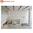 La pietra di marmo bianca piastrella le lastre per i progetti di qualità superiore della villa dell'hotel