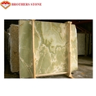 Lastra verde chiaro su misura della pietra del marmo di onyx con spessore di 15-18mm