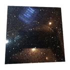 Lastre artificiali della pietra del quarzo della galassia nera, controsoffitto nero del quarzo della galassia