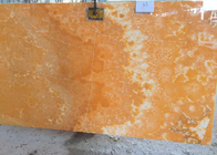 Lastra alla moda dell'onyx del miele di progettazione, marmo di onyx arancio per il fondo della TV