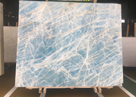 Lastra traslucida retroilluminata dell'onyx di Crystal Agate Stone Blue Marble del pannello di parete