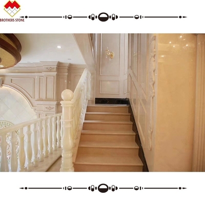 Dimensioni standard o personalizzate Baluster per scale in marmo bianco Onyx alabastro per case di lusso