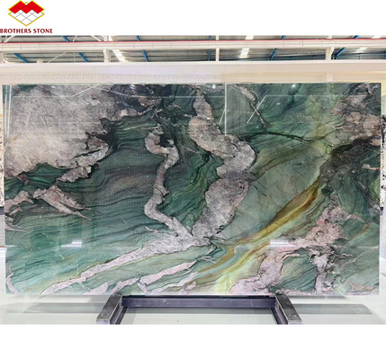 Moderno pavimento di marmo di calcite Bata Smeraldo Verde Quartzite lastra per pannello di parete dell'hotel