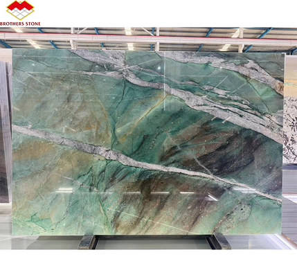 Moderno pavimento di marmo di calcite Bata Smeraldo Verde Quartzite lastra per pannello di parete dell'hotel