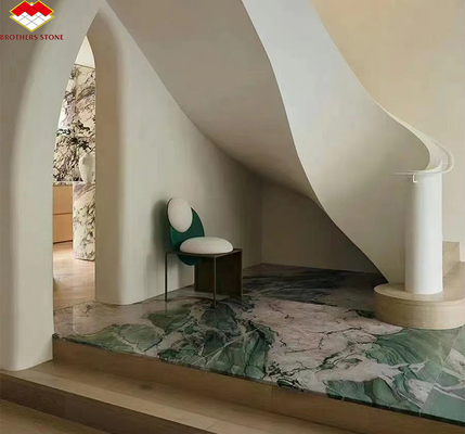 Moderno pavimento di marmo di calcite Bata Smeraldo Verde Quartzite lastra per pannello di parete dell'hotel