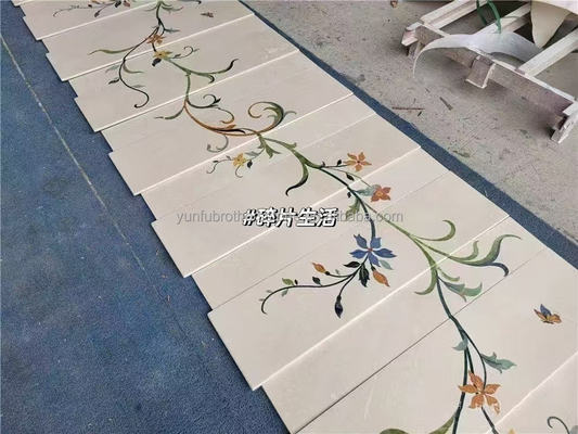 Moderno stile di design Anti-slip Beige marmo scalinata tappeto per gradini in pietra naturale