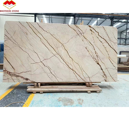 Piastrelle interne per scale e pavimenti Solfitel Marmo oro Gran lastra in stile naturale moderno