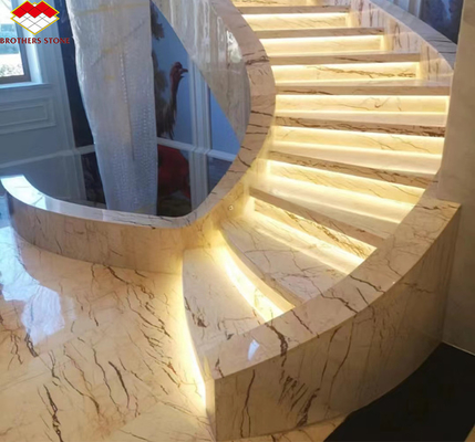 Piastrelle interne per scale e pavimenti Solfitel Marmo oro Gran lastra in stile naturale moderno
