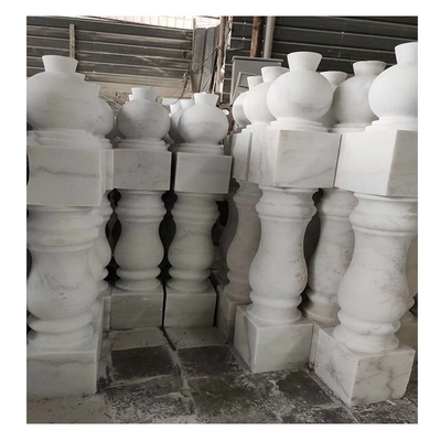 Tralicce per scale Maniglie di marmo bianco Granito di pietra Barricata Maniglie di pietra Balustrade