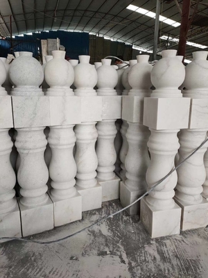 Tralicce per scale Maniglie di marmo bianco Granito di pietra Barricata Maniglie di pietra Balustrade