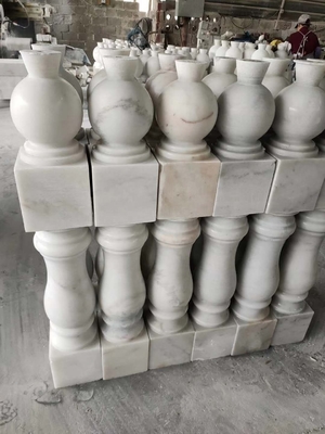 Tralicce per scale Maniglie di marmo bianco Granito di pietra Barricata Maniglie di pietra Balustrade