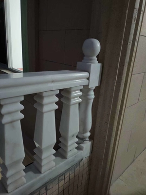Tralicce per scale Maniglie di marmo bianco Granito di pietra Barricata Maniglie di pietra Balustrade
