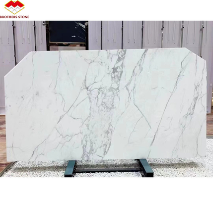 Statuario naturale lucidato di marmo bianco grande lastra per pavimenti e pareti italiani piastrelle