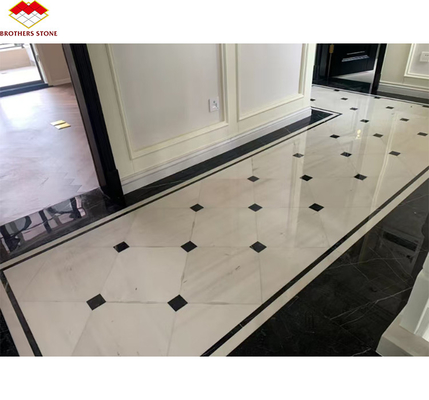 Modern Design Hotel Nero Marquina Big Slab Zimbabwe Pavimenti e scale in marmo nero