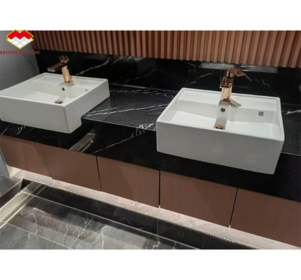White Veins Marble Sink tagliato a misura dal marmo di calcite per il design moderno dell'hotel Villa