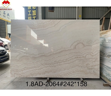 Tavolo da tavolo in legno di onice di design ad alto lucido con /- Tolleranza di spessore di 1 mm