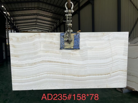 Tavolo da tavolo in legno di onice di design ad alto lucido con /- Tolleranza di spessore di 1 mm