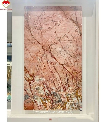 Pietra di quarzito rosa trasparente di design moderno Ideale per il bancone e la tavola