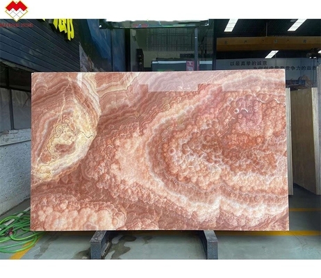 Moderno design di giada rosso drago onice lastra pannello di parete pavimentazione piastrelle per ornamento di grado