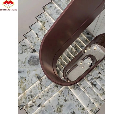 Materiale di scala in pietra artificiale Moderno design Luxury Indoor Non Slip Floor Tile