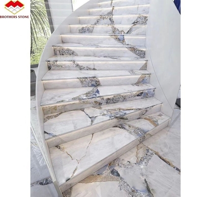 Materiale di scala in pietra artificiale Moderno design Luxury Indoor Non Slip Floor Tile