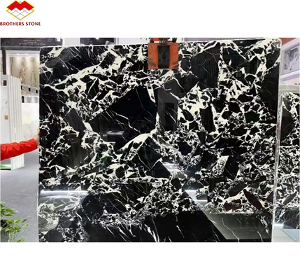 Pietra lucida di marmo nero di Napoleno lucidato per hotel Villa Long Wall Panel Floor Tile