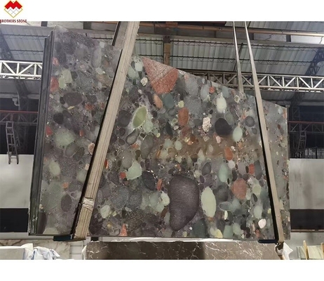 Luxury Brazil Verde Marinace Verde Quartzite Pelle Finita Superficie per lo stile moderno