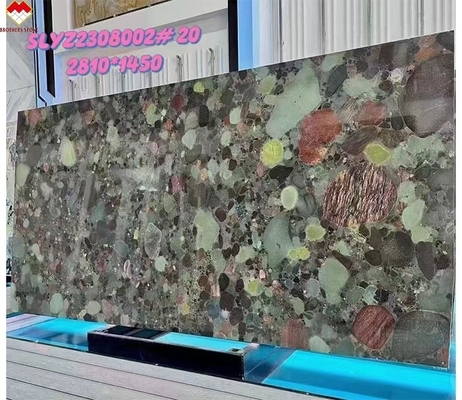 Luxury Brazil Verde Marinace Verde Quartzite Pelle Finita Superficie per lo stile moderno