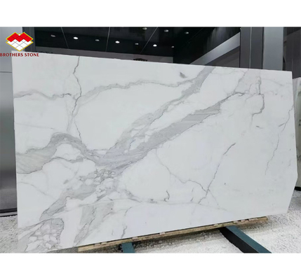 Moderno design Italia Slab di marmo bianco Calacatta per il bancone della cucina e il pannello di parete
