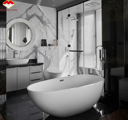 Moderno design Italia Slab di marmo bianco Calacatta per il bancone della cucina e il pannello di parete