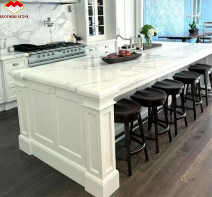 Moderno design Italia Slab di marmo bianco Calacatta per il bancone della cucina e il pannello di parete
