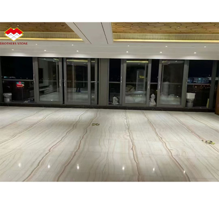 Moderno stile di design alberghiero trasparente lamiera di marmo di giada bianca per pareti e pavimenti