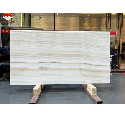 Moderno Design Hotel Bagno Pannello di Parete con retroilluminazione Pietra Naturale Bianco Marmo Onyx