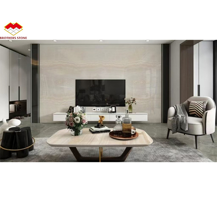 Moderno Design Hotel Bagno Pannello di Parete con retroilluminazione Pietra Naturale Bianco Marmo Onyx