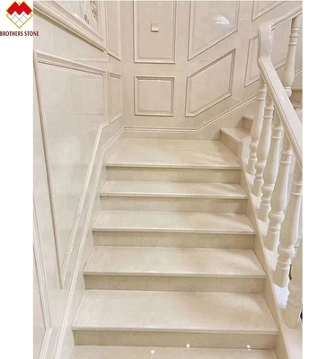 Scalinate curve di marmo beige anti-slip per interni