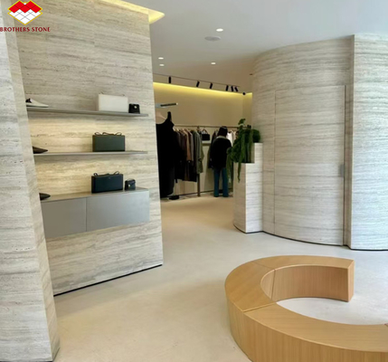 Marmo Travertino Pietra Grandi lastre lucidate per moderno Hotel Villa Interior Design