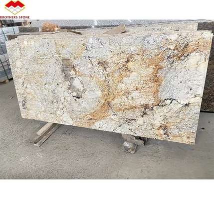 Granito oro di lusso Granito pietra grandi lastre lucidate lucidate per la scala della villa Disegno grafico