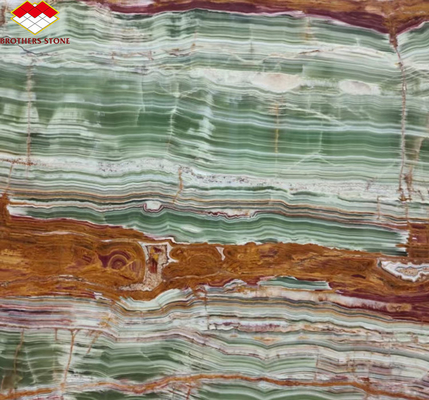 Finitura superficiale lucidata Pakistan Bambù Onix lastre di marmo per tavolo stile di design moderno