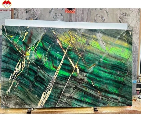 Copertura in resina lucidata ecc. Finitura superficiale Verde Quartzite Pannello di parete Verde Greenslab