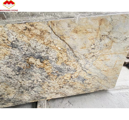 Granito oro di lusso Granito pietra grandi lastre lucidate lucidate per la scala della villa Disegno grafico
