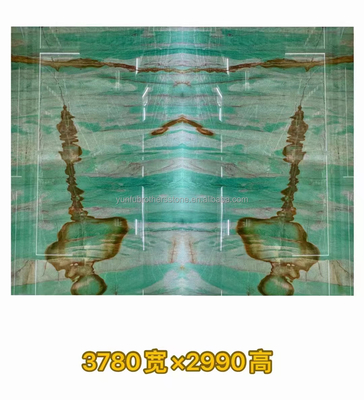 Copertura in resina lucidata ecc. Finitura superficiale Verde Quartzite Pannello di parete Verde Greenslab