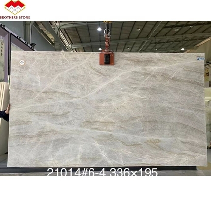 Cristallo naturale brasiliano Quartzite Pietra leggera Beige Taj Mahal Marmo per tavoli 18 mm