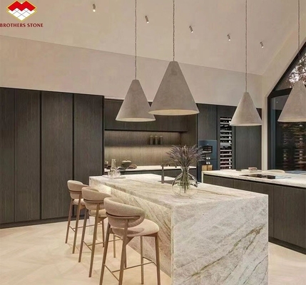 Cristallo naturale brasiliano Quartzite Pietra leggera Beige Taj Mahal Marmo per tavoli 18 mm