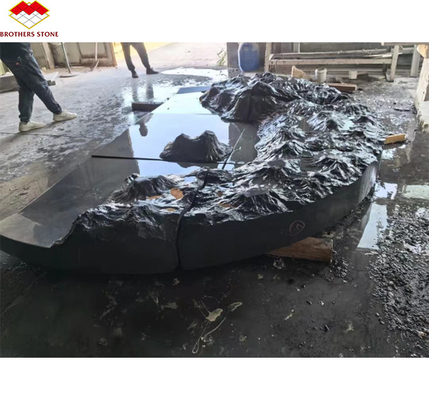 Stile di design moderno Shanxi Black Granite Blocks 18mm Spessore Absolute Black Granite Slab