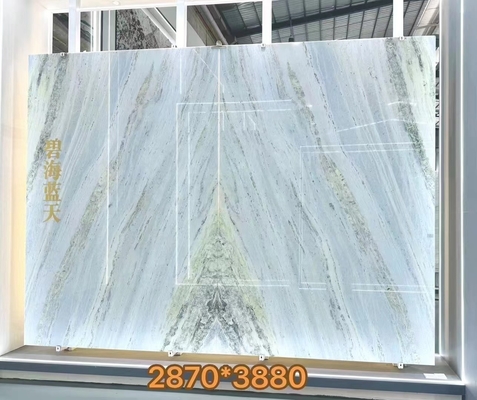 Brasile Blu Cristallo Quartzita Marmo Pietra retroilluminata Slab per Modern Vanity Countertop