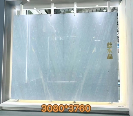 Brasile Blu Cristallo Quartzita Marmo Pietra retroilluminata Slab per Modern Vanity Countertop