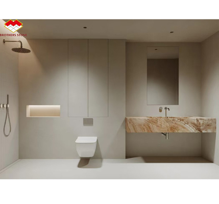 Moderno Onyx Marmo Veina d'oro Legno Giallo Oro Grano Decorazione vasca da bagno per case moderne