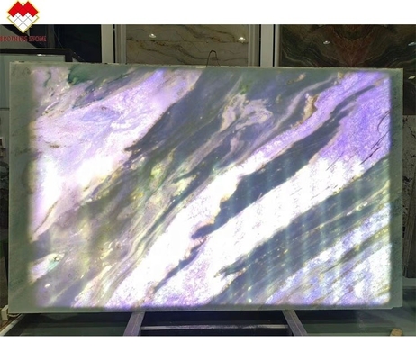 Backlit Blu Roma Quartzite Pietra Slab per Tavola da pranzo Vanità Tavolo da tavolo pannello di parete