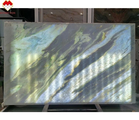 Backlit Blu Roma Quartzite Pietra Slab per Tavola da pranzo Vanità Tavolo da tavolo pannello di parete
