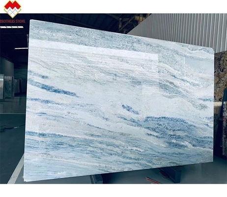 FOB Commercio retroilluminato Blu Roma Quartzite Slab Ideale per il bancone di vanità in Brasile